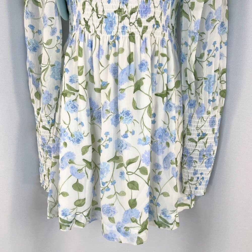 NWT Hill House The Grace Georgette Peony Bouquet Print Mini Nap Dress $198 - Picture 6 of 15
